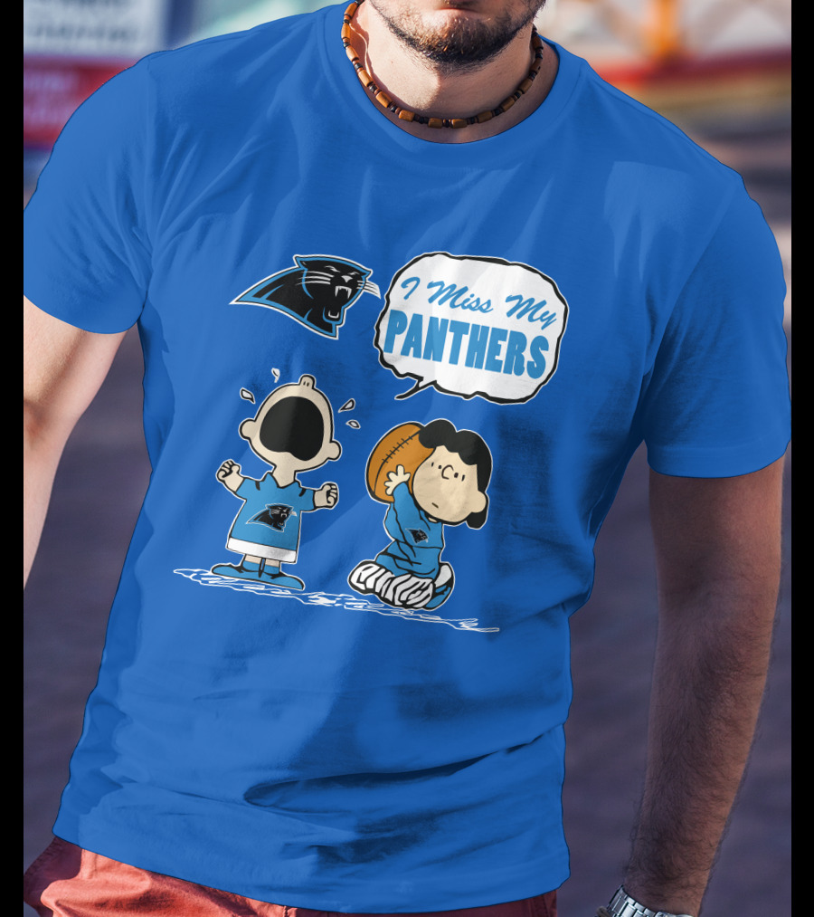 Carolina Panthers I Miss My Panthers Peanuts Football Fan T-Shirt