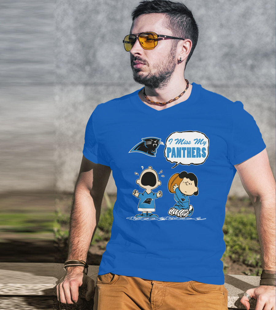 Carolina Panthers I Miss My Panthers Peanuts Football Fan T-Shirt