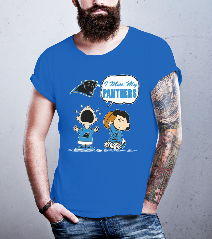 Carolina Panthers I Miss My Panthers Peanuts Football Fan T-Shirt