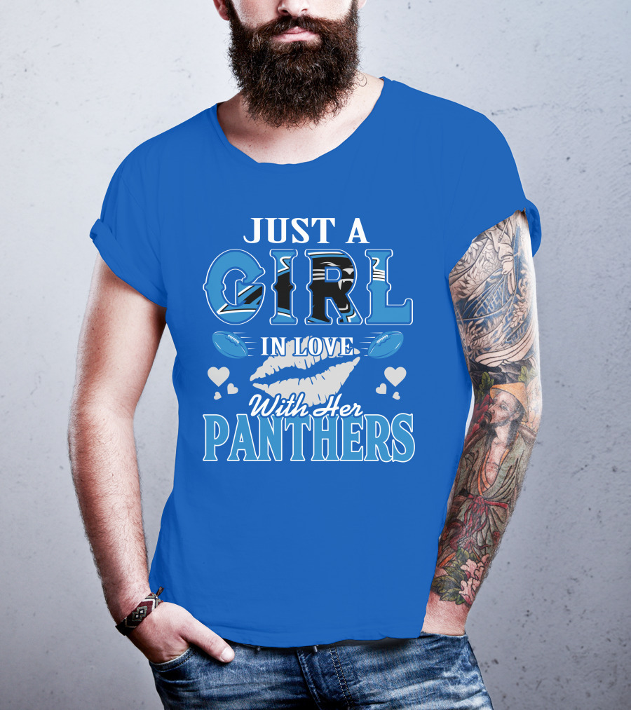 Just A Girl In Love With Her Carolina Panthers T-Shirt