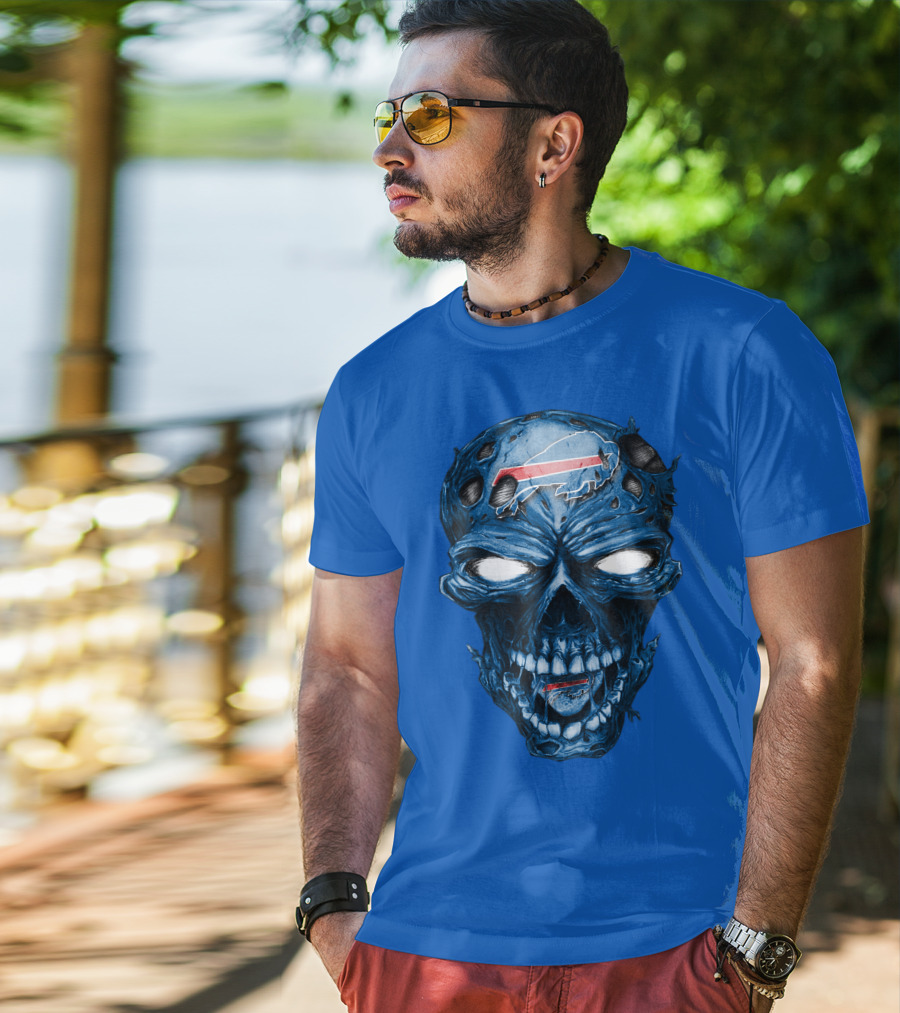 Buffalo Bills Skull Logo Horror T-Shirt