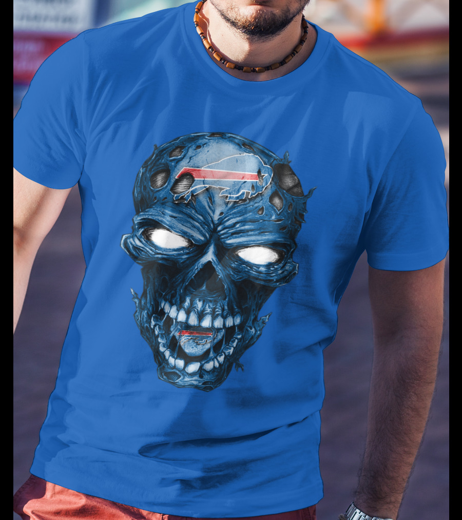Buffalo Bills Skull Logo Horror T-Shirt