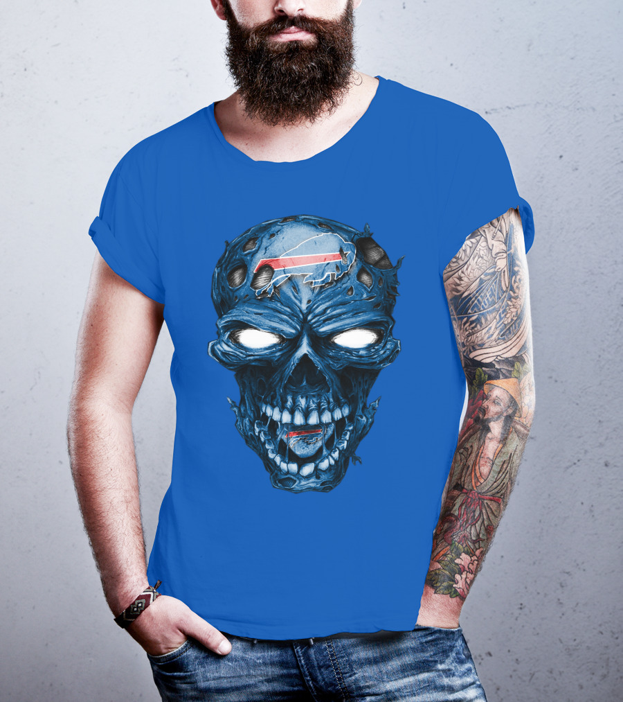 Buffalo Bills Skull Logo Horror T-Shirt