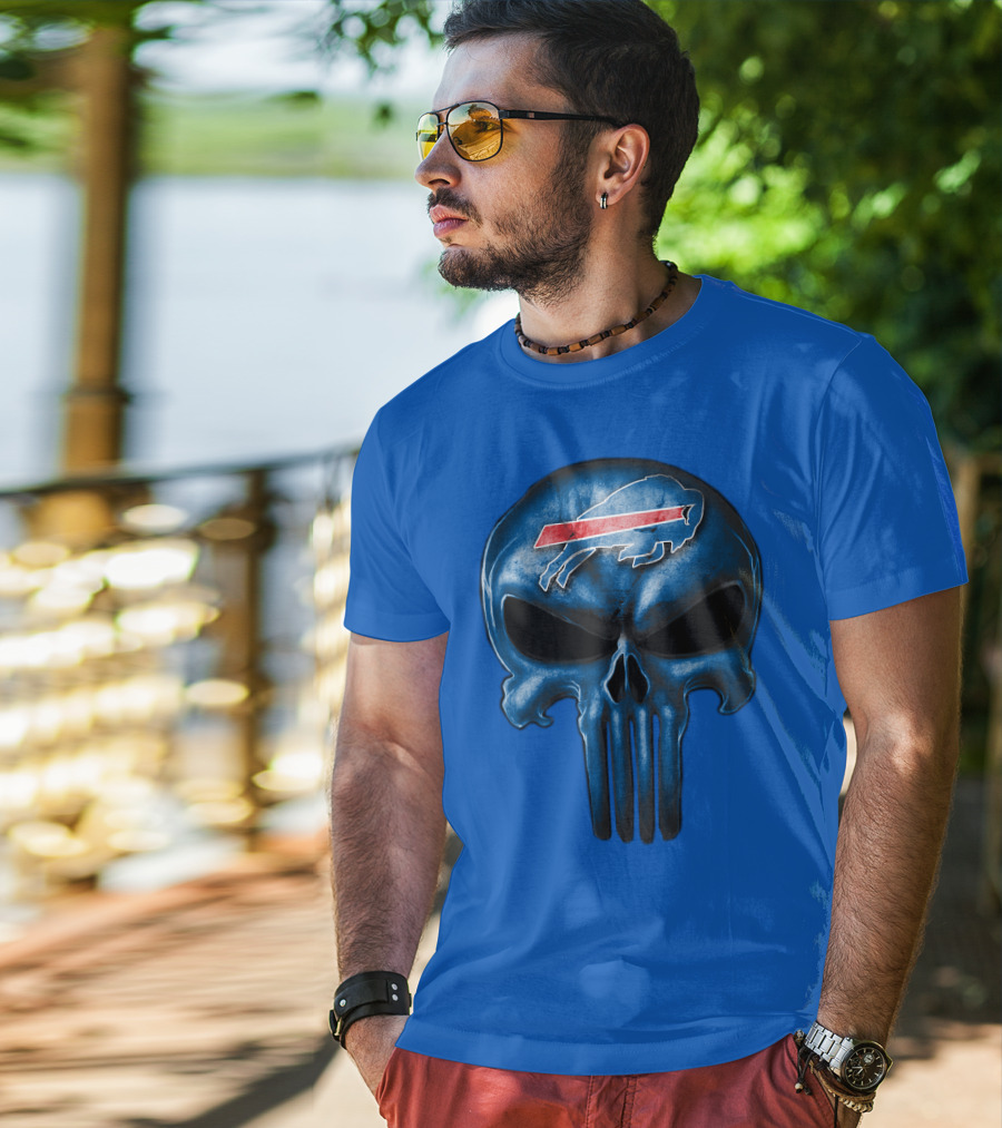 Buffalo Bills Skull Punisher T-Shirt