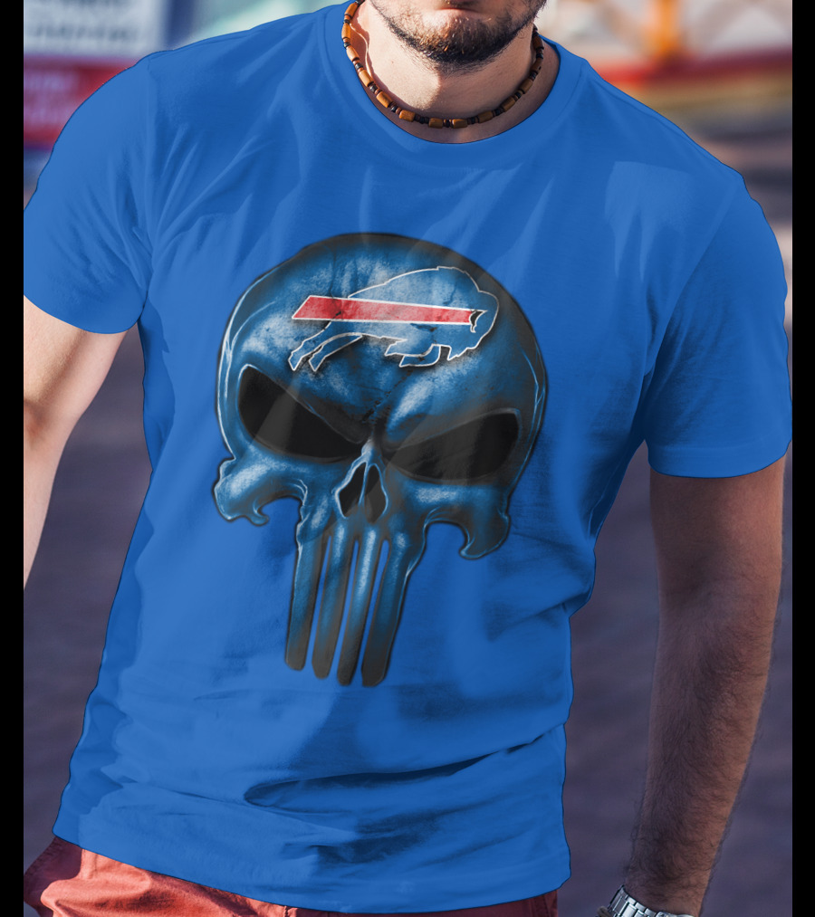 Buffalo Bills Skull Punisher T-Shirt