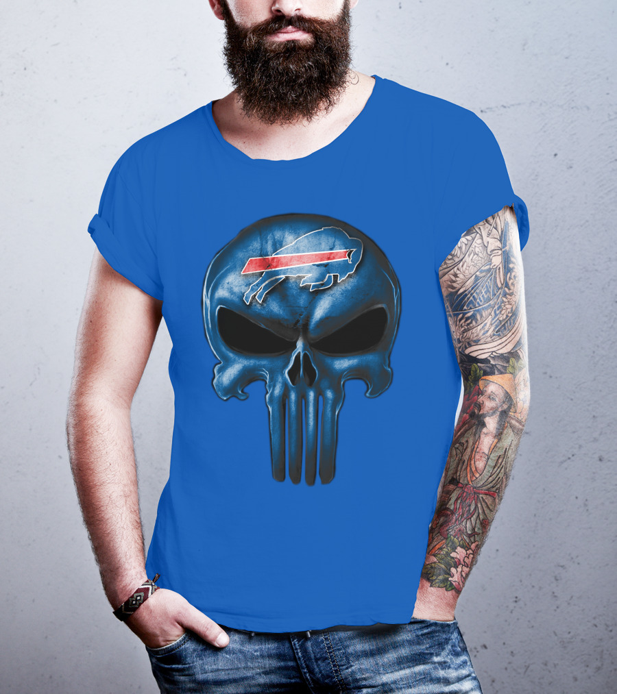 Buffalo Bills Skull Punisher T-Shirt