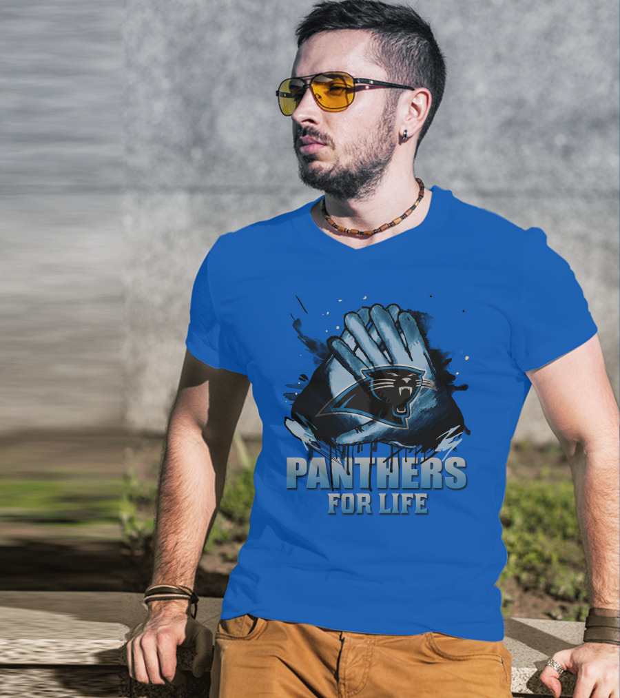 Panthers For Life Carolina Panthers T-Shirt