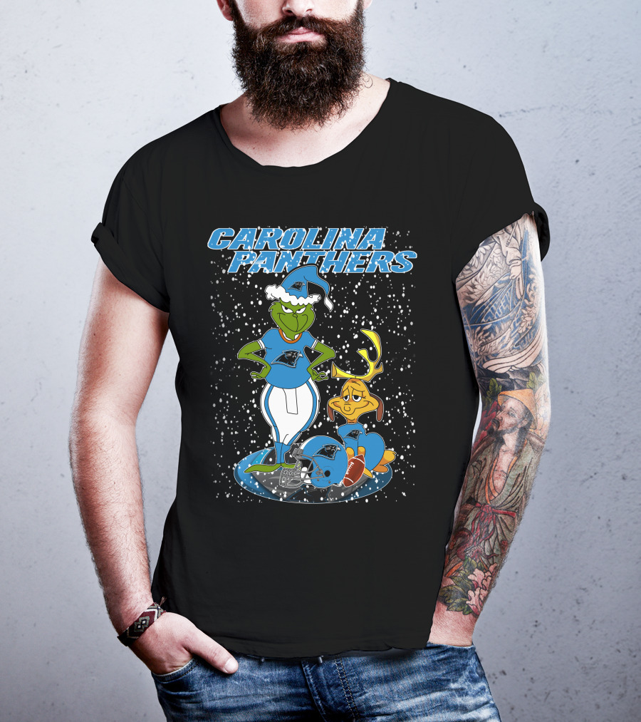 Grinchxmas Carolina Panthers Football Holiday Special T-Shirt