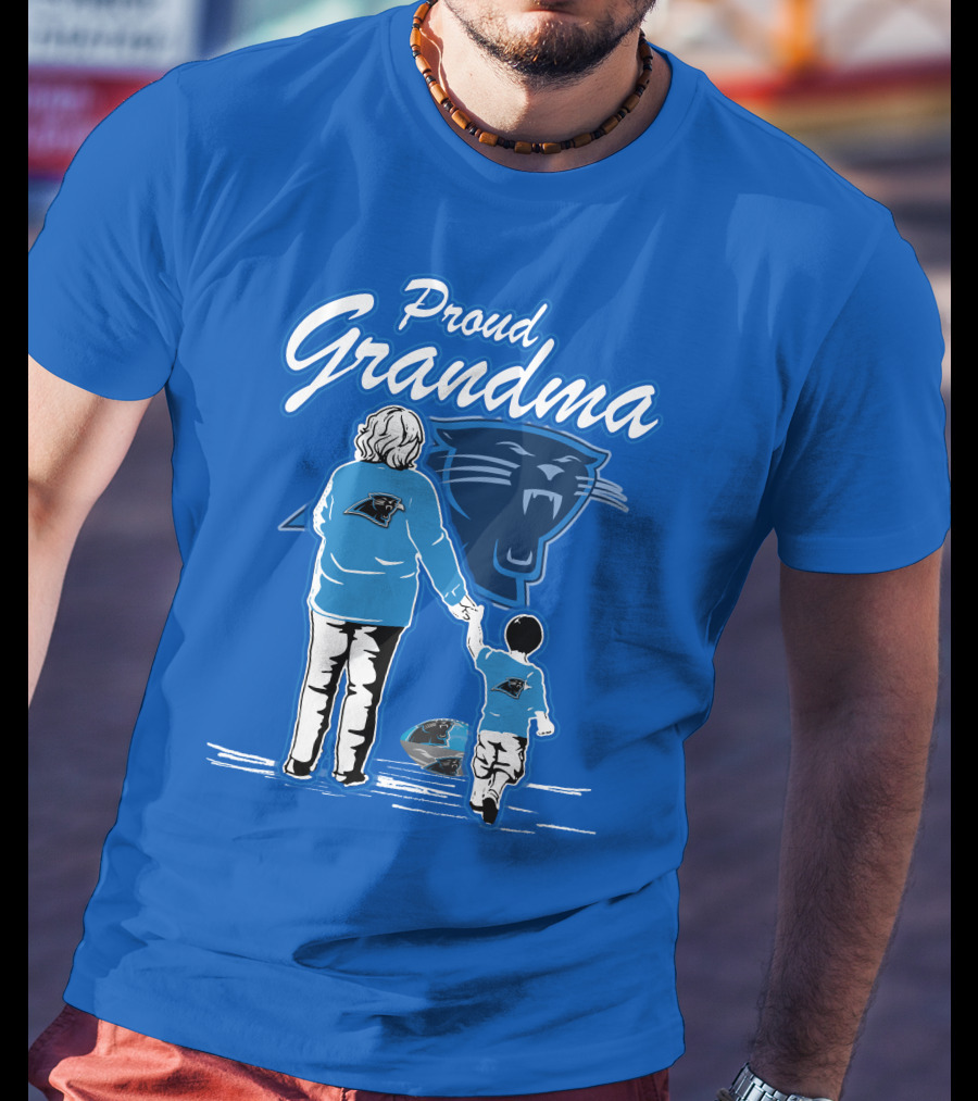 Proud Grandma Carolina Panthers Football Family Connections T-Shirt