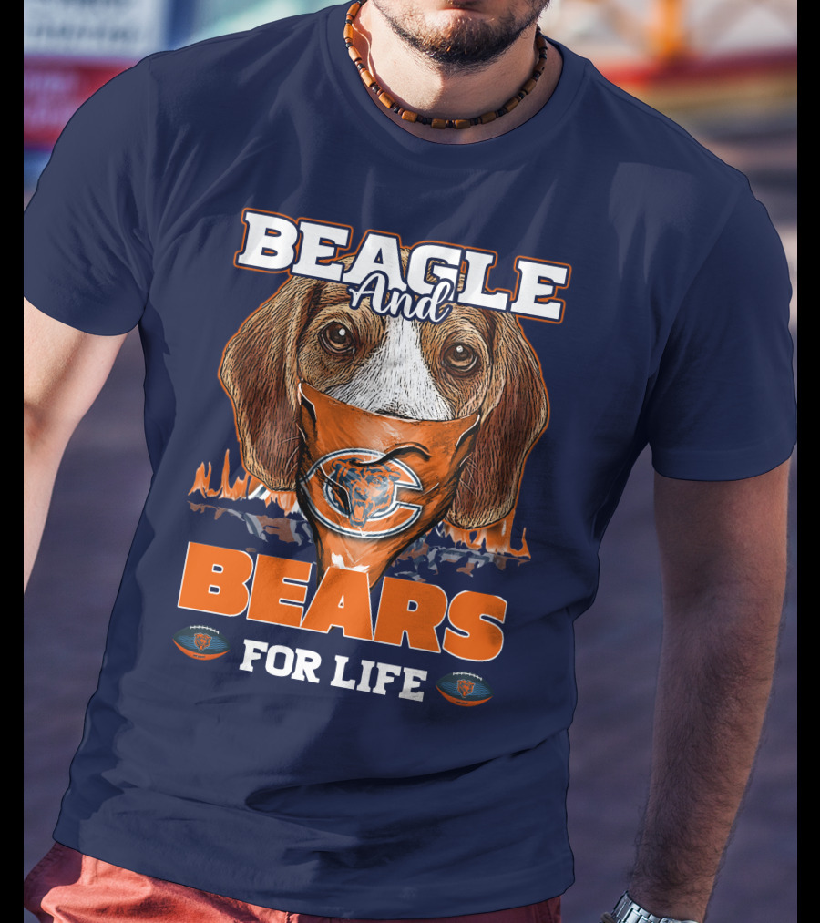 Beagle And Bears For Life Chicago Bears T-Shirt