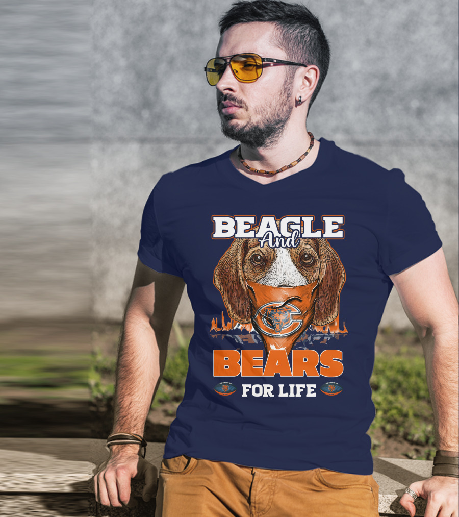 Beagle And Bears For Life Chicago Bears T-Shirt