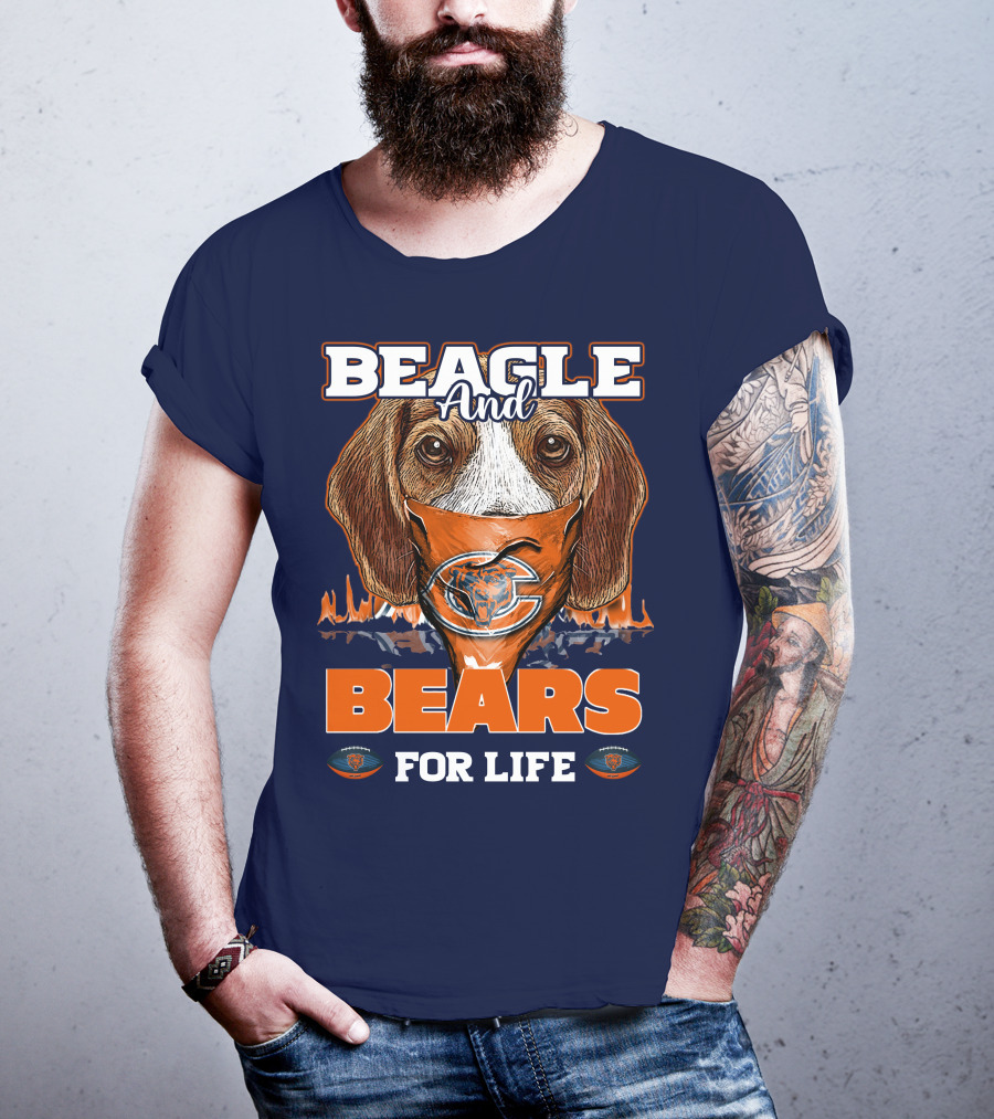 Beagle And Bears For Life Chicago Bears T-Shirt