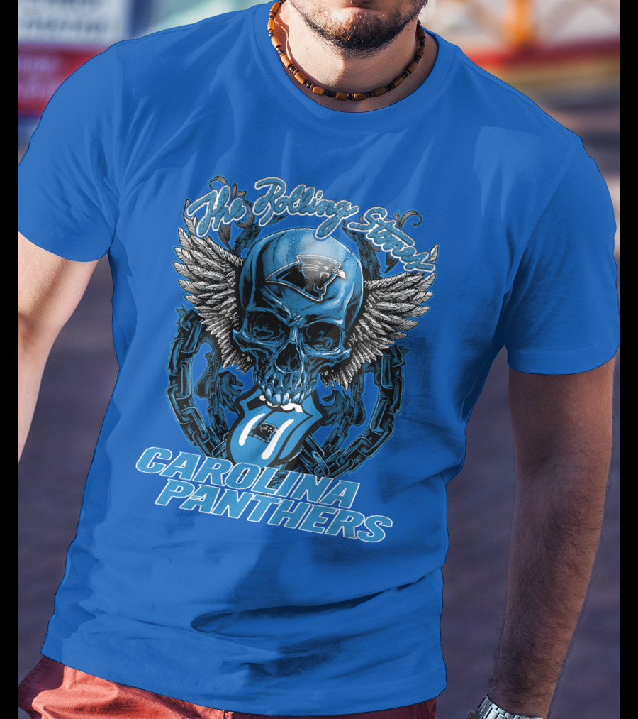 The Rolling Stones Carolina Panthers Skull Wing T-Shirt
