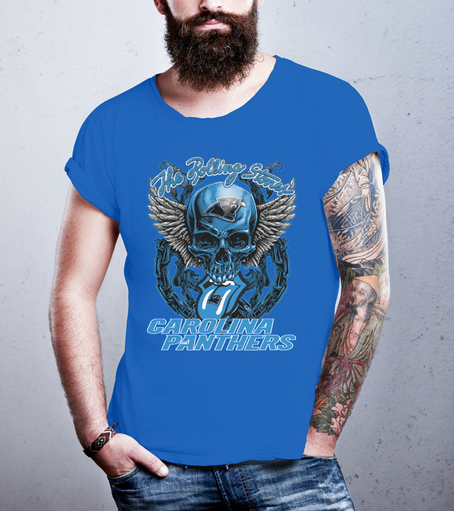 The Rolling Stones Carolina Panthers Skull Wing T-Shirt