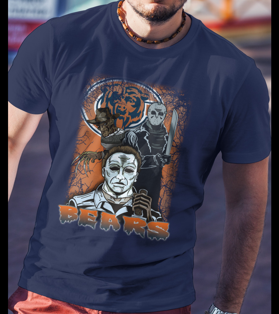 Chicago Bears Horror Icons Bear T-Shirt