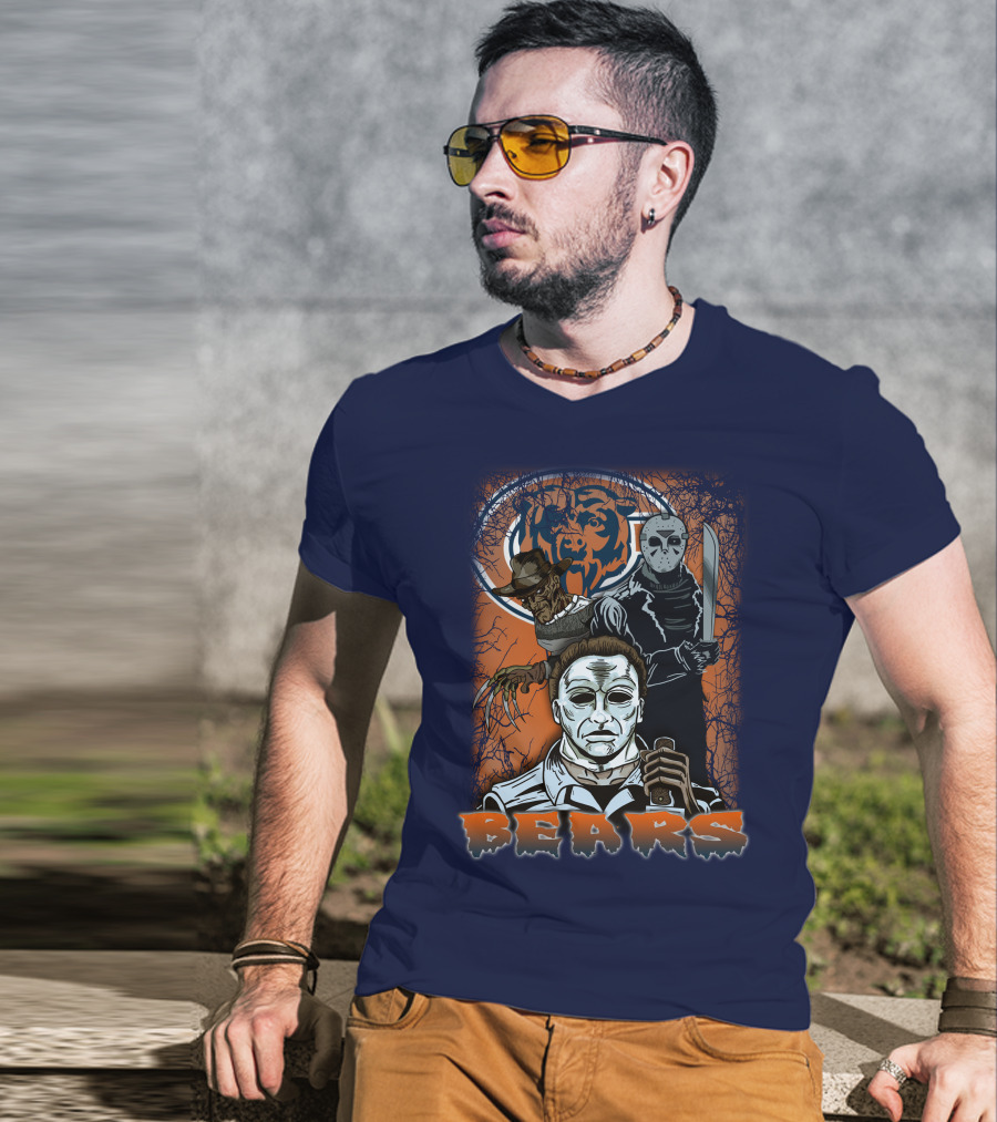 Chicago Bears Horror Icons Bear T-Shirt