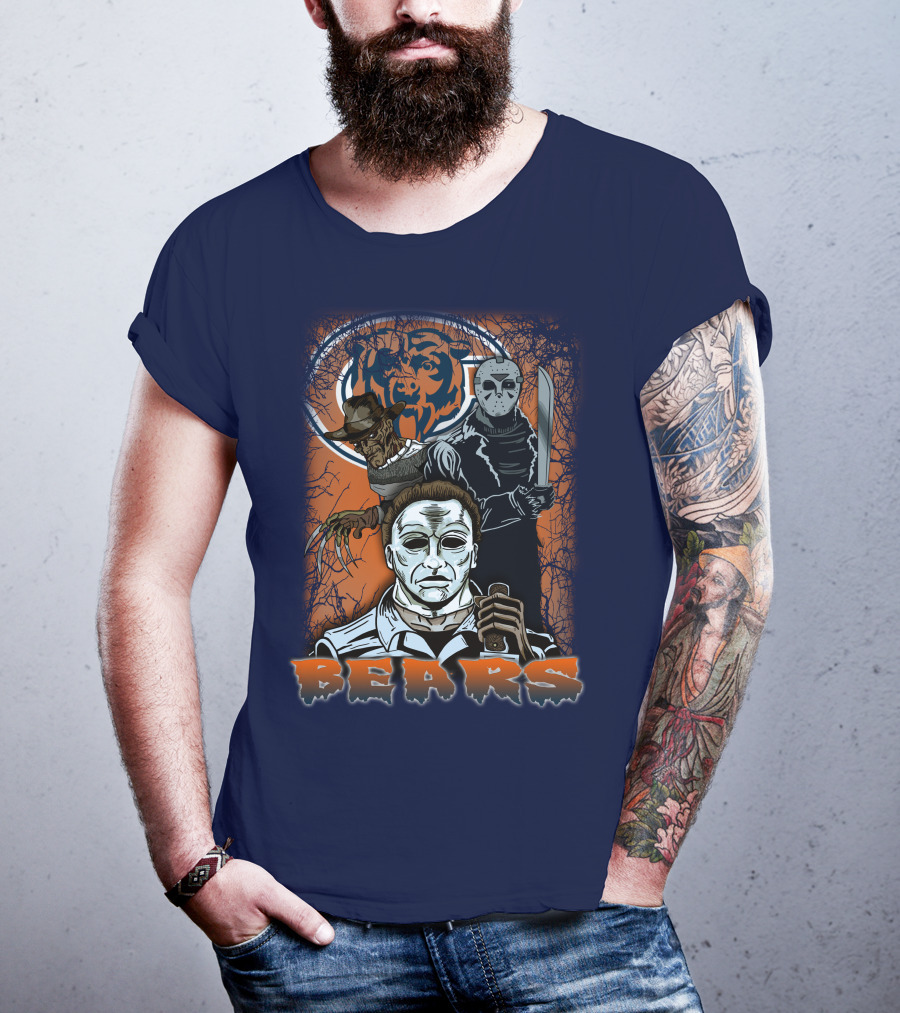 Chicago Bears Horror Icons Bear T-Shirt