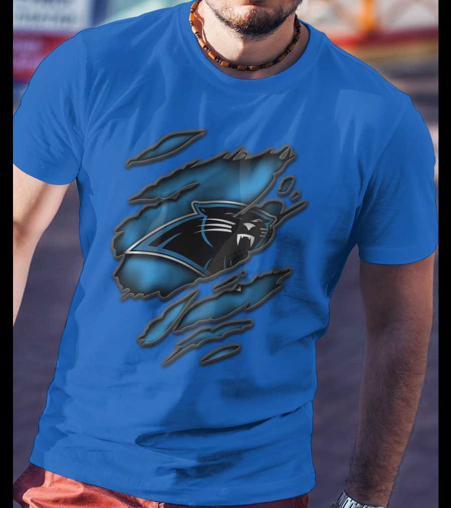 Torn Carolina Panthers Claw Mark T-Shirt