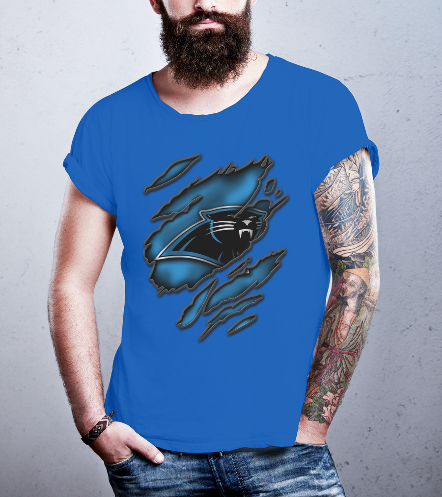 Torn Carolina Panthers Claw Mark T-Shirt