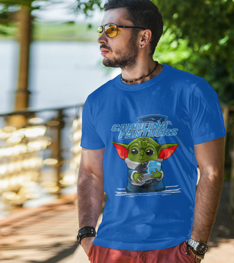 Yoda Carolina Panthers Football Fan T-Shirt