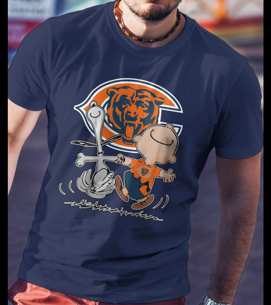 Chicago Bears Peanuts Character Celebration T-Shirt