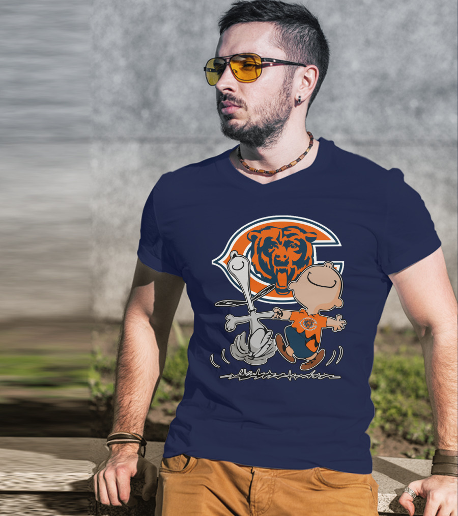 Chicago Bears Peanuts Character Celebration T-Shirt