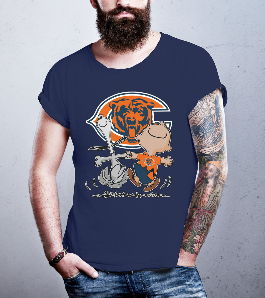 Chicago Bears Peanuts Character Celebration T-Shirt