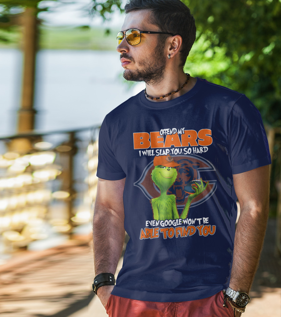 Grinch Bears I Will Slap You So Hard Even Google Won't Be Able To Find You T-Shirt