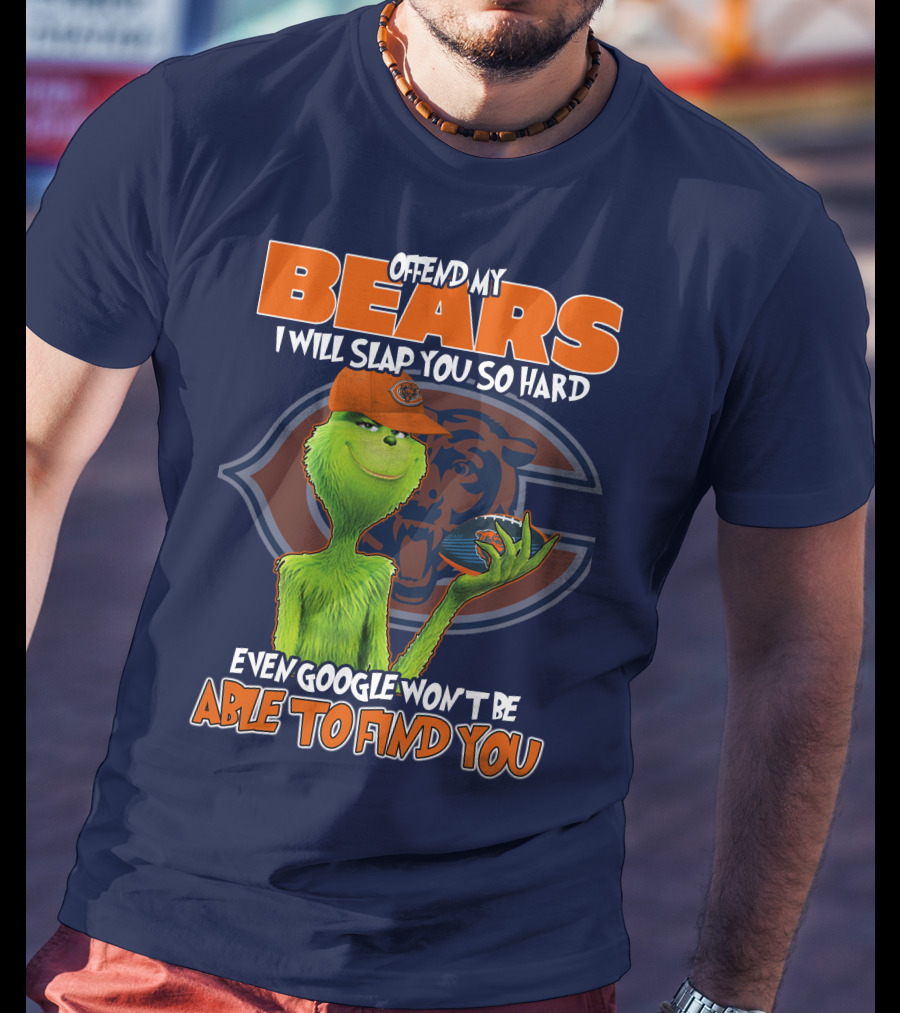 Grinch Bears I Will Slap You So Hard Even Google Won't Be Able To Find You T-Shirt