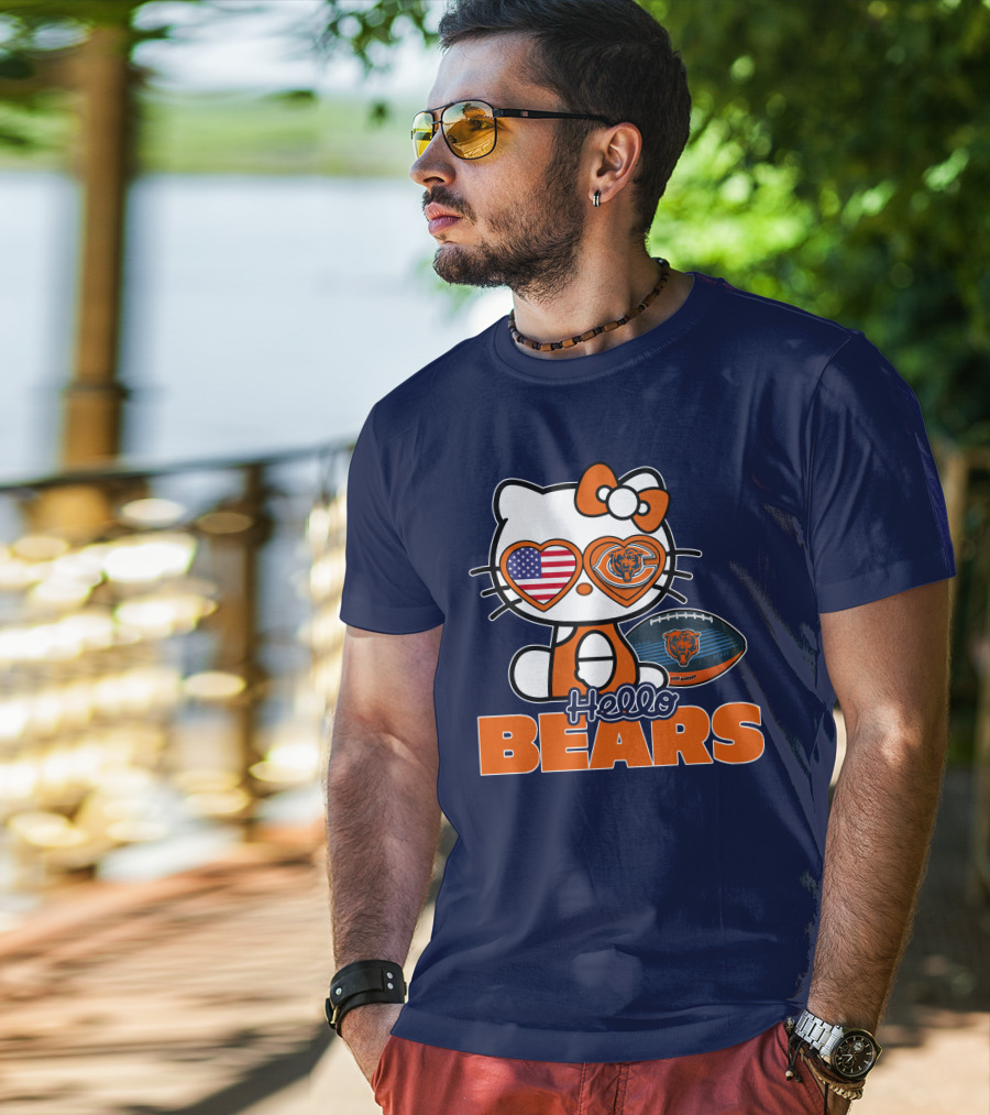 Hello Bears Hellokitty Chicago Bears Football T-Shirt