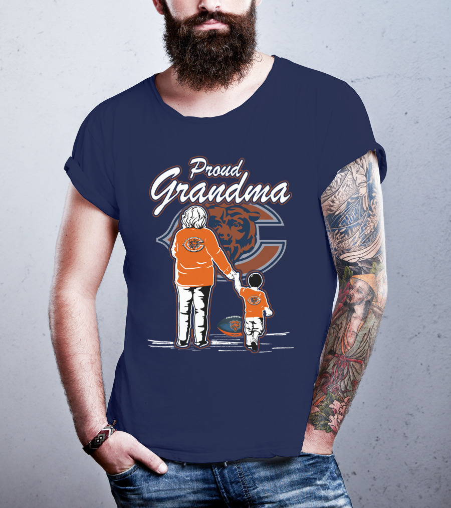 Proud Grandma Chicago Bears Family Spirit T-Shirt
