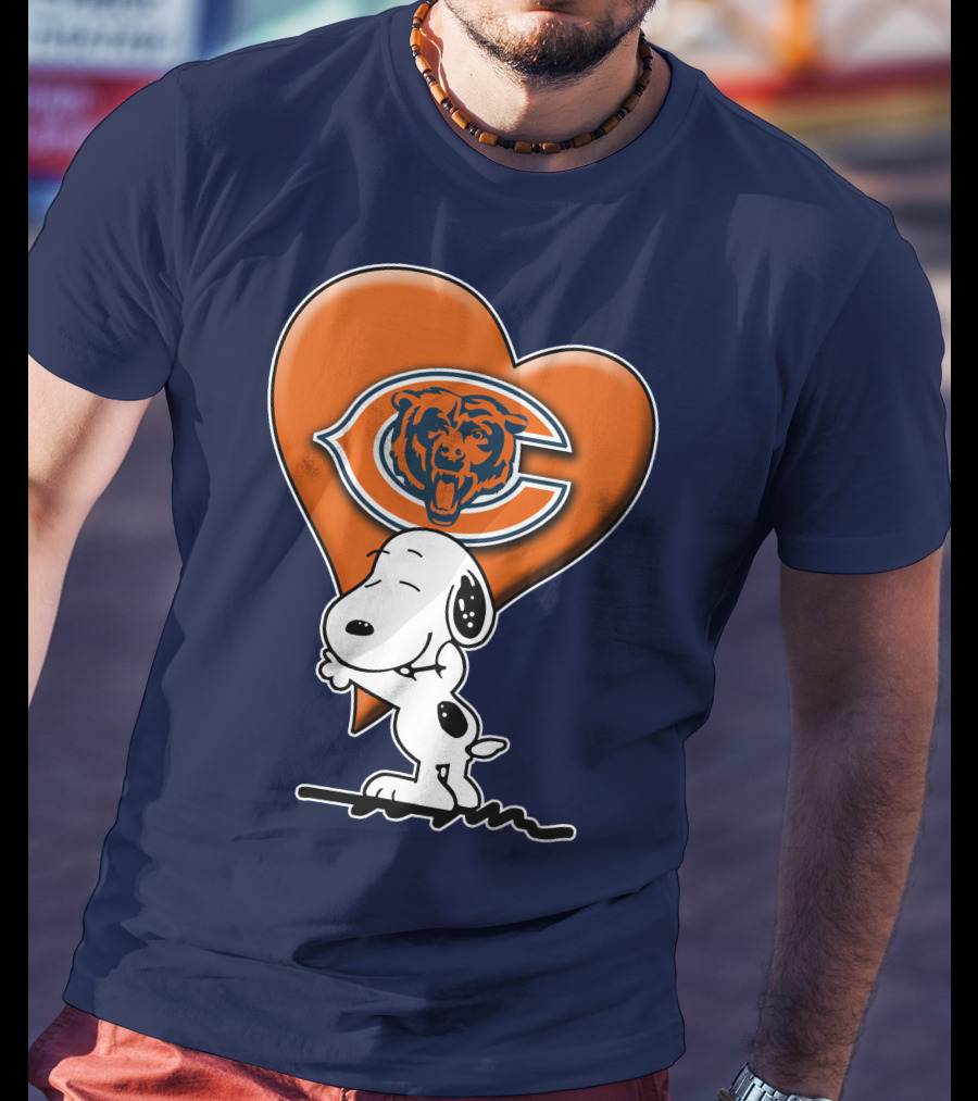 Snoopy Heart Chicago Bears NFL Fan T-Shirt