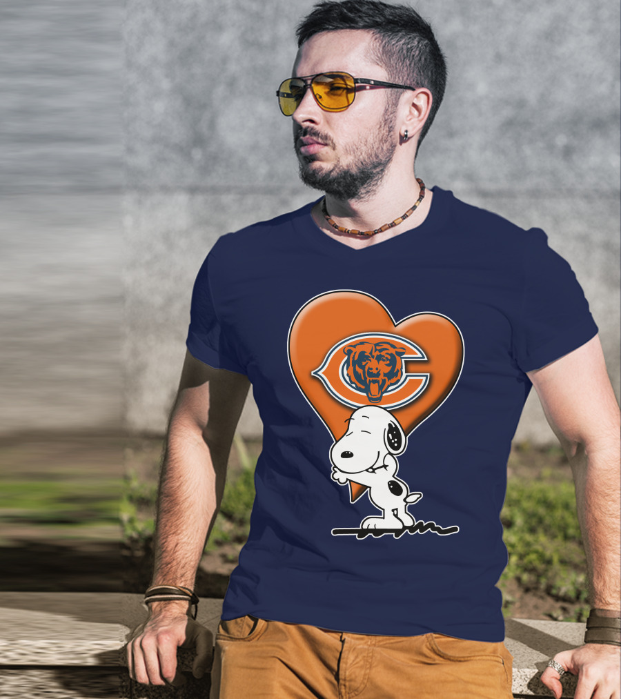 Snoopy Heart Chicago Bears NFL Fan T-Shirt
