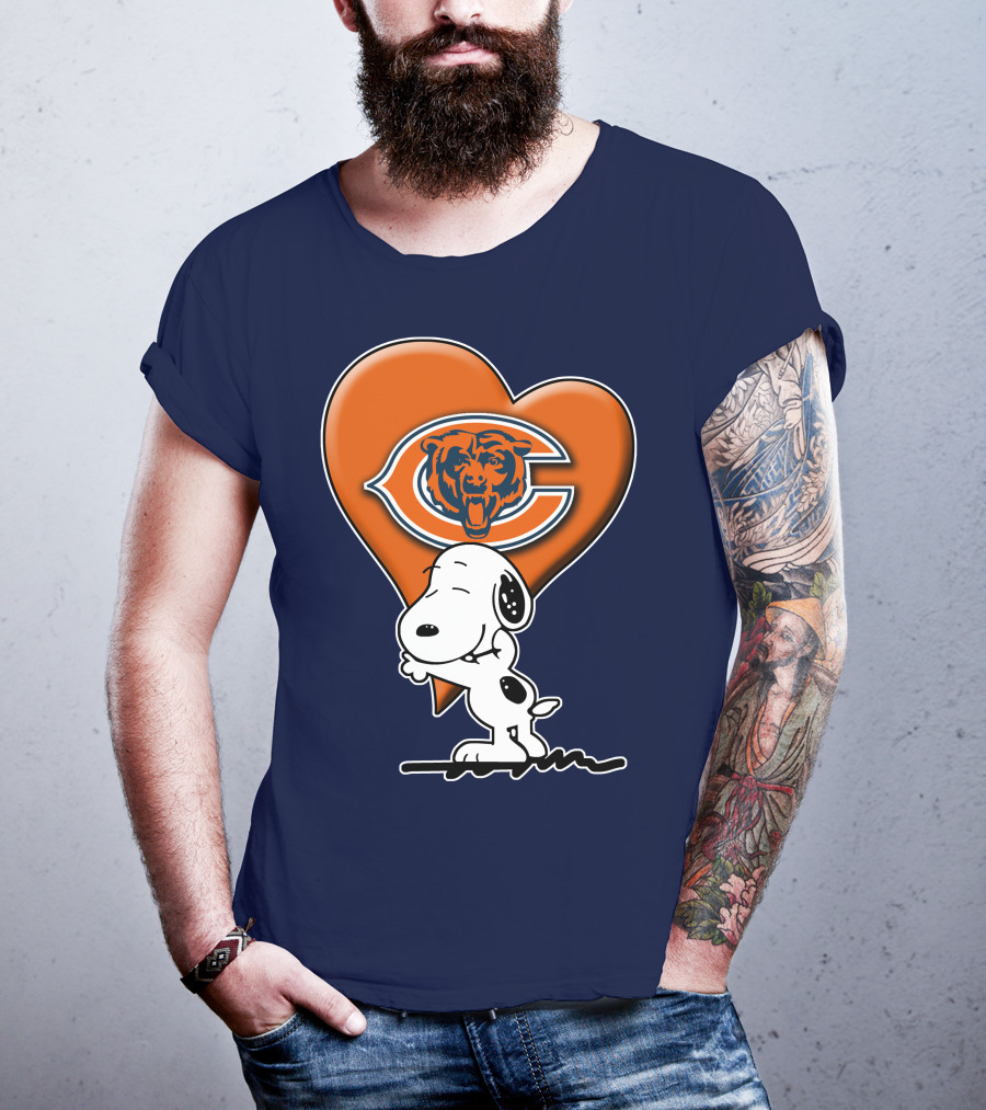 Snoopy Heart Chicago Bears NFL Fan T-Shirt