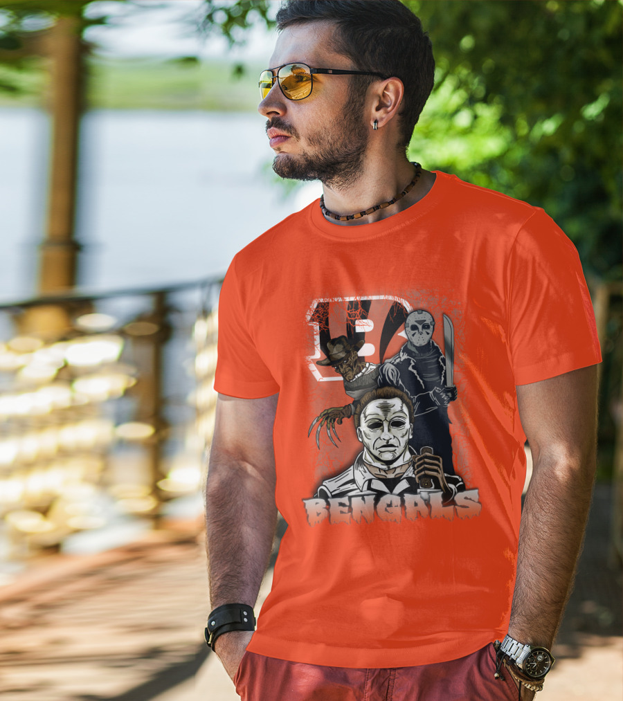 Cincinnati Bengals Horror Icons T-Shirt