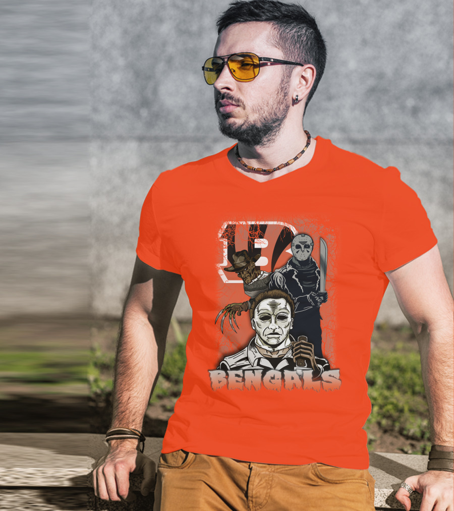 Cincinnati Bengals Horror Icons T-Shirt