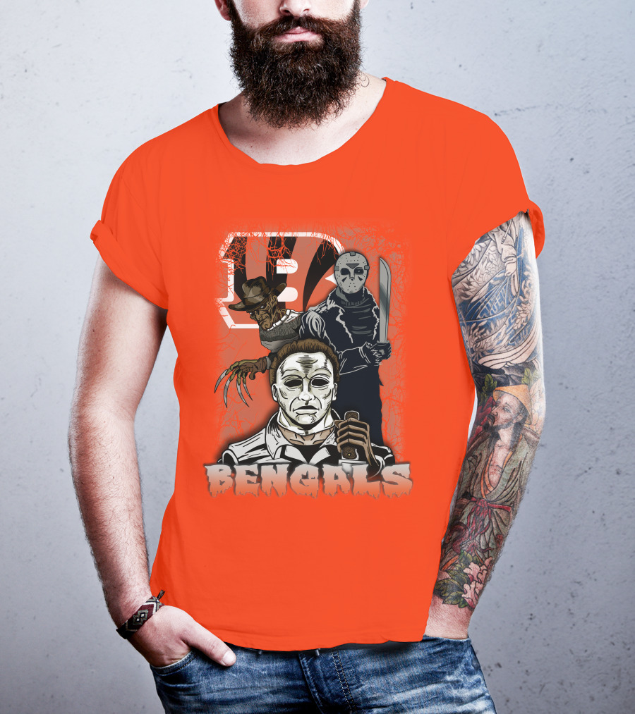 Cincinnati Bengals Horror Icons T-Shirt