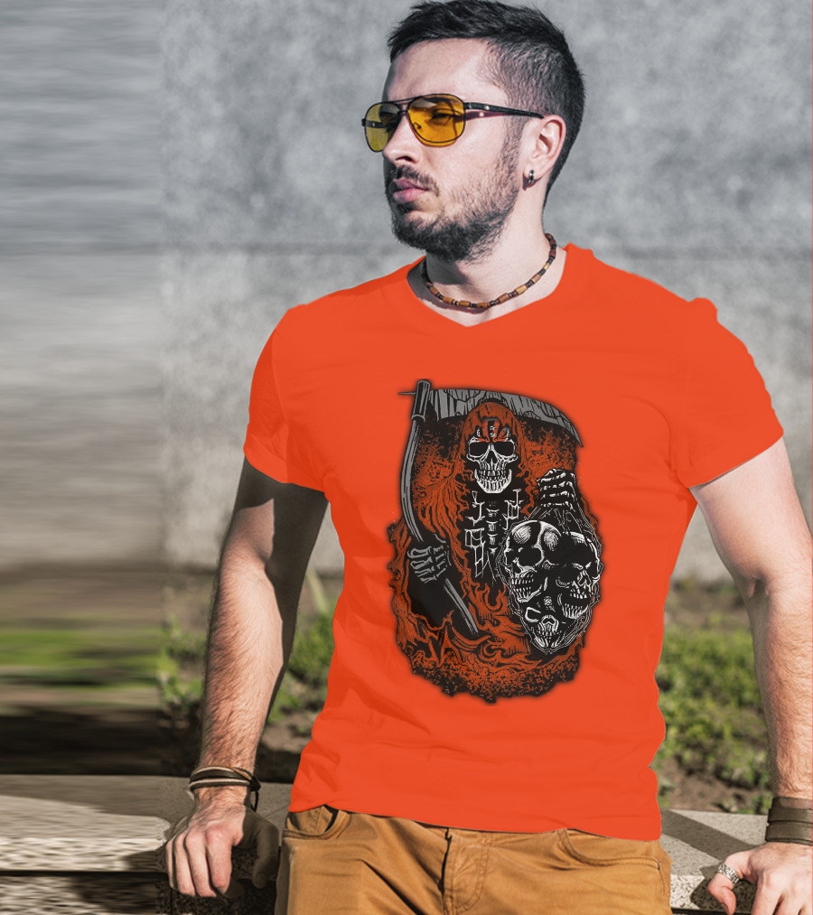 Cincinnati Bengals Reaper Skull T-Shirt