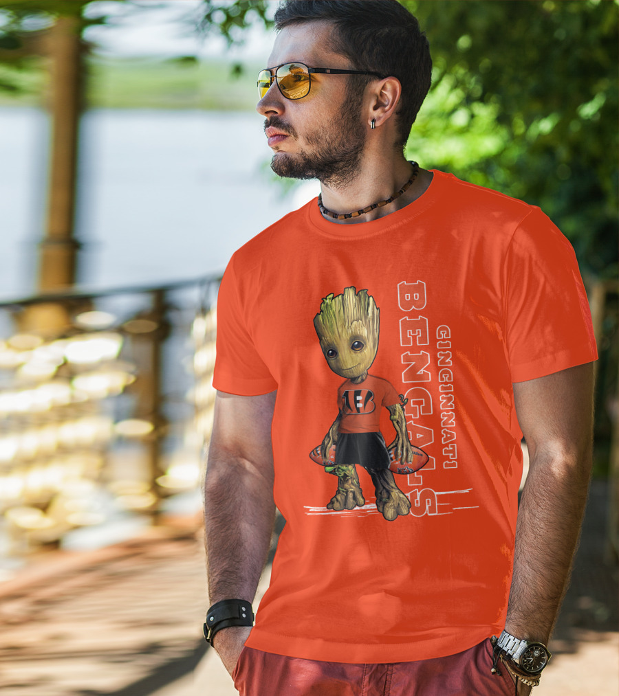 Groot V1 Cincinnati Bengals Football T-Shirt