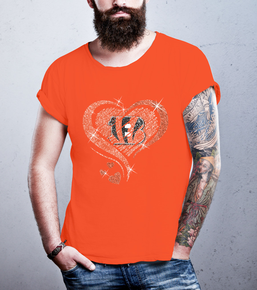 Heart Diamond Bengals Love T-Shirt