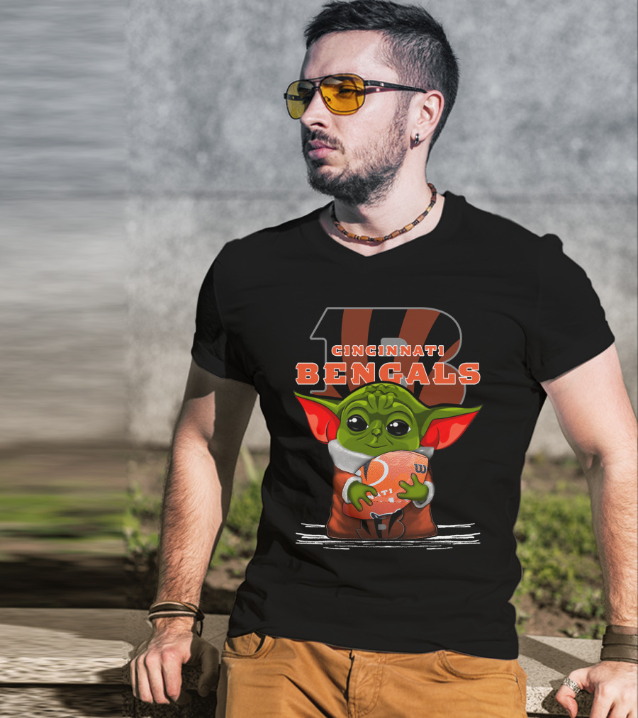 Yoda Cincinnati Bengals Football Fan T-Shirt