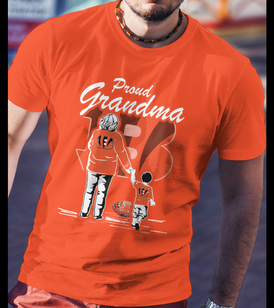 Proud Grandma Cincinnati Bengals Family Spirit Football Fan T-Shirt