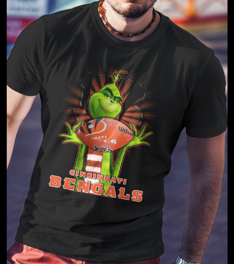 Cincinnati Bengals Grinch Football T-Shirt