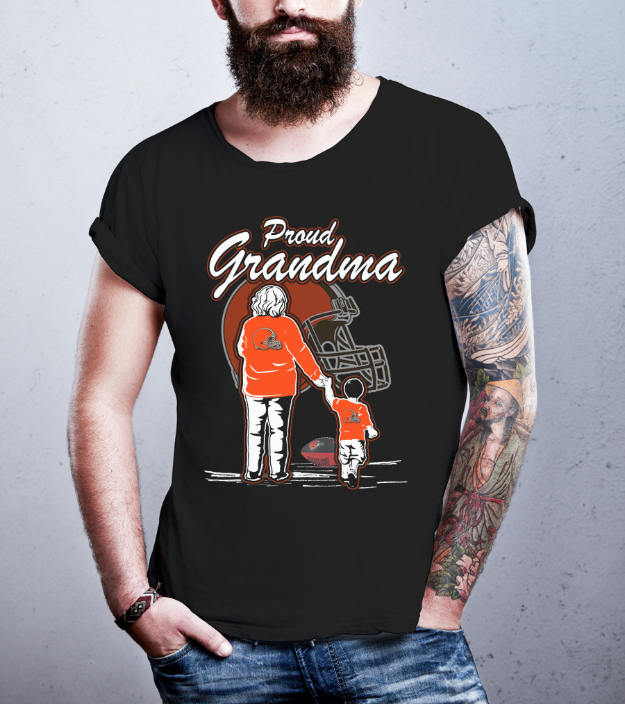 Proud Grandma Cleveland Browns Football Family Fan T-Shirt