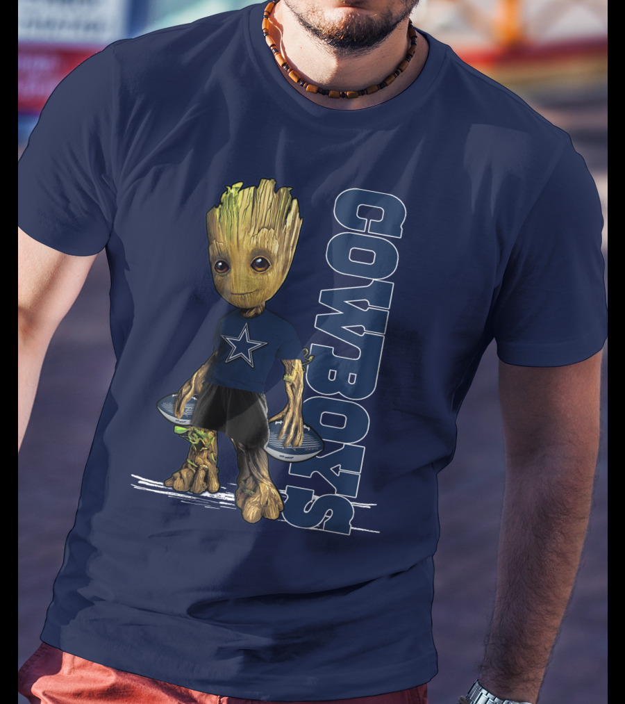 Groot Dallas Cowboys Star Fan T-Shirt