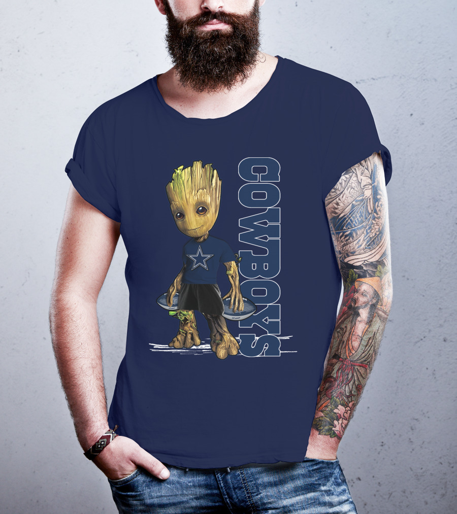 Groot Dallas Cowboys Star Fan T-Shirt