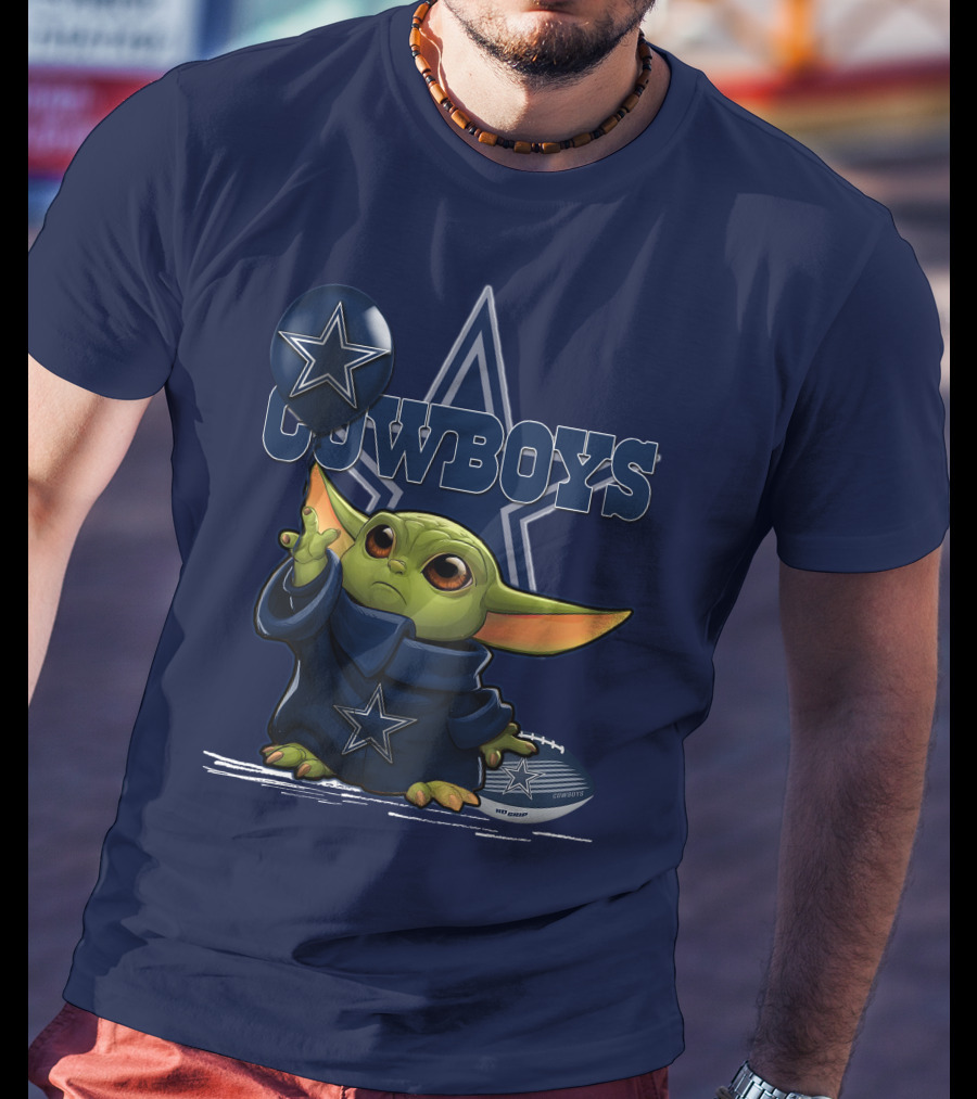 Yoda Dallas Cowboys Star Football Fan T-Shirt