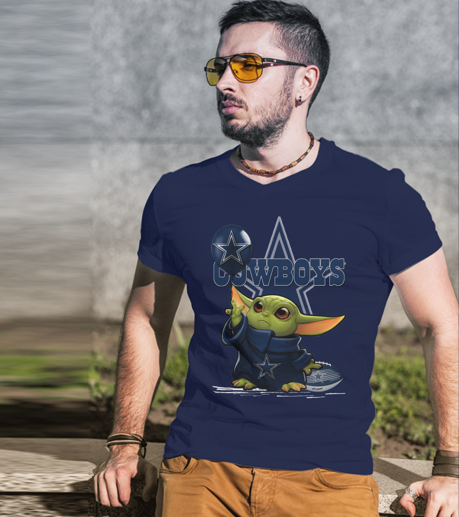 Yoda Dallas Cowboys Star Football Fan T-Shirt