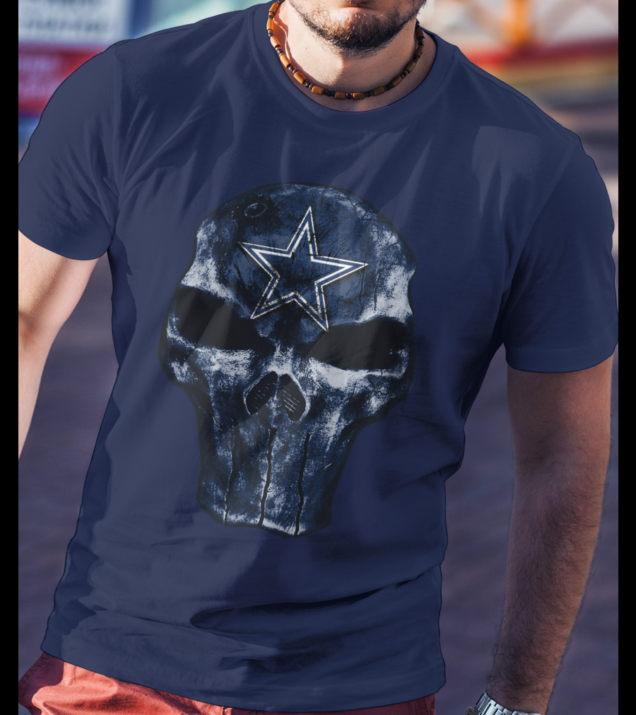Dallas Cowboys Skull Star Emblem T-Shirt