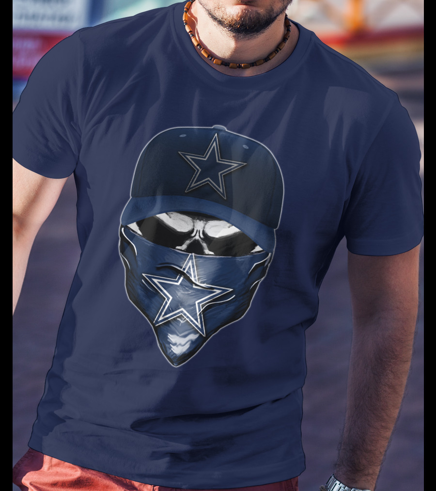 Dallas Cowboys Skull Star Logo Fan Gear T-Shirt